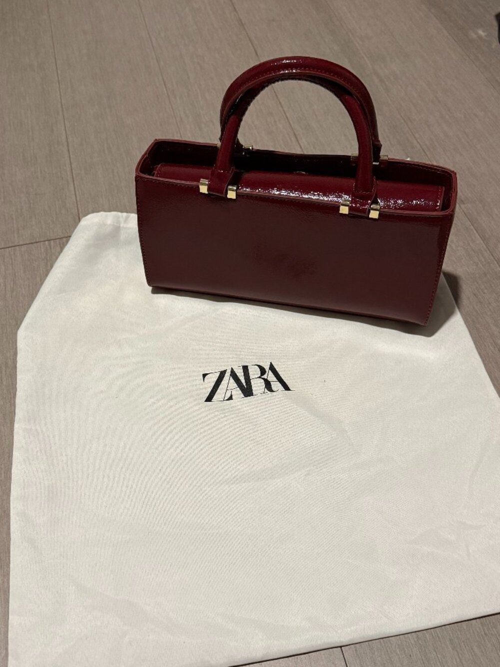 Zara Textured Burgundy Red Handbag Ref 6813/410 NWOT